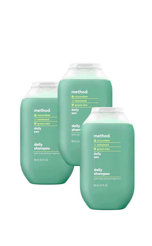 Method Daily Shampoo, Daily Zen, 3.4oz (3 Pack)