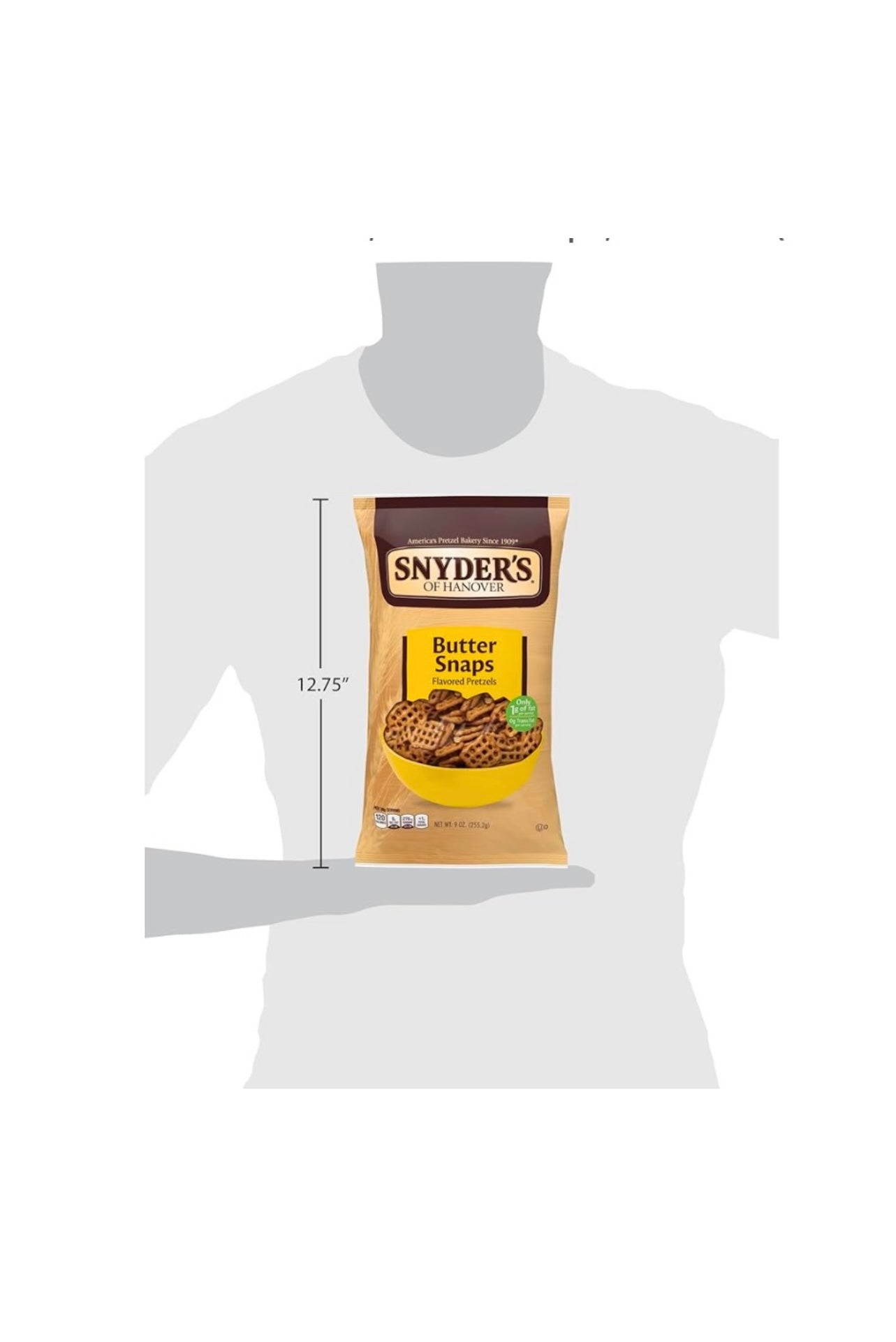 Snyder's of Hanover Butter Snaps Low Fat Pretzels, 9 oz Bag, 4 Count