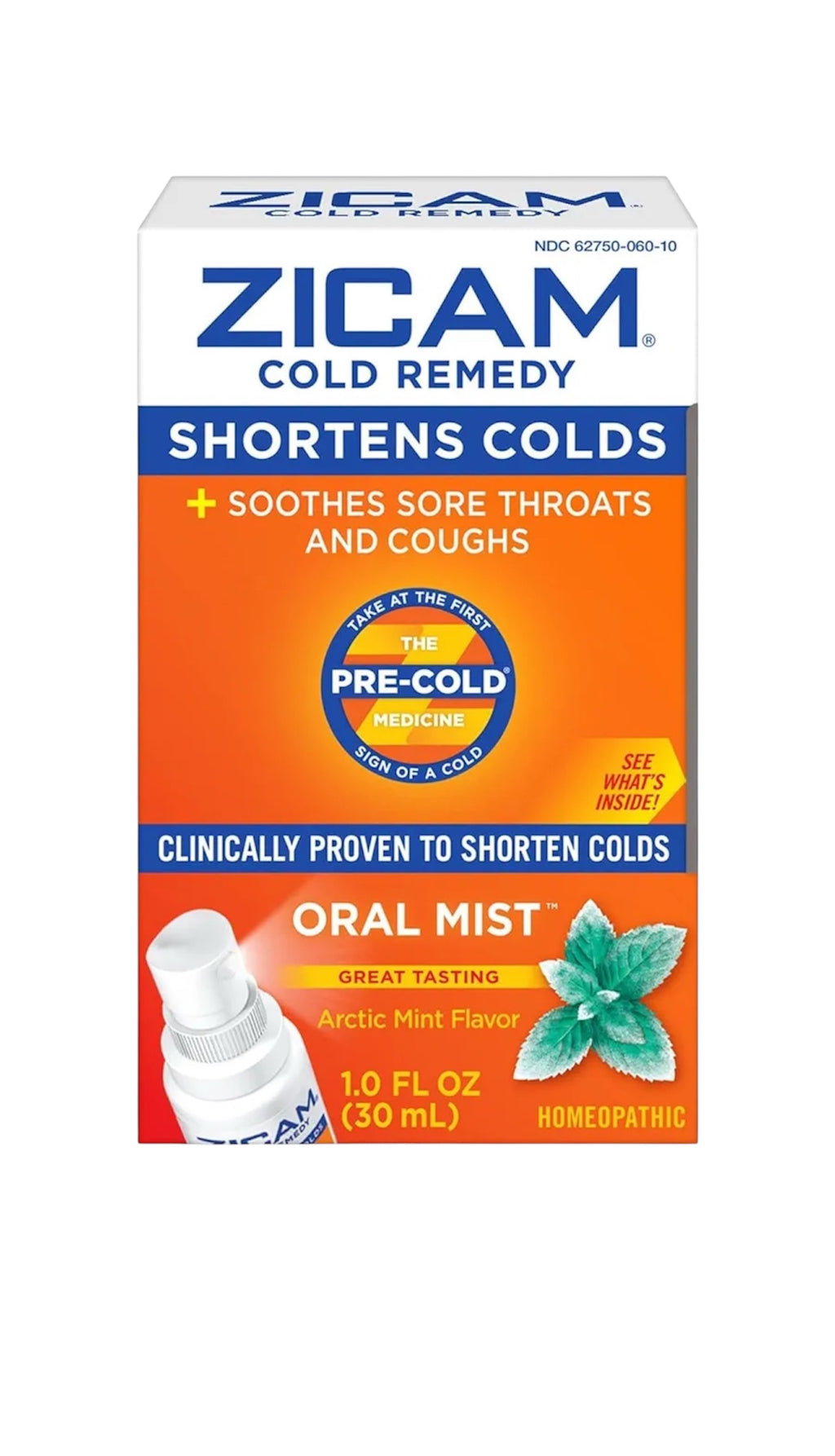 Zicam Cold Remedy Pre Cold Medicine Oral Mist, Arctic Mint - 1 Oz, (Pack of 3)