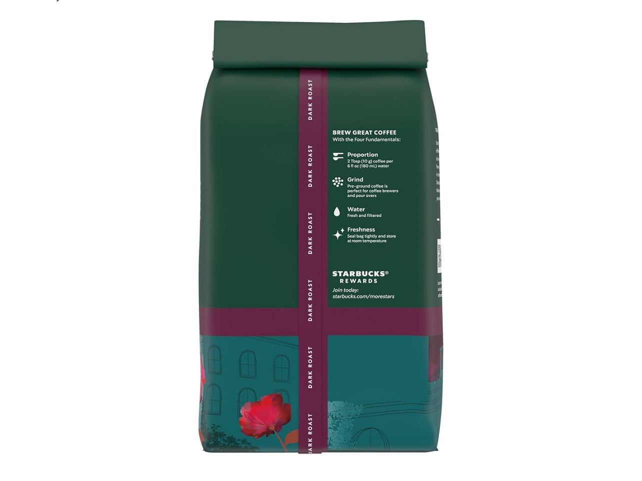 Starbucks Caffe Verona Coffee, Dark, Ground, 12-Ounce Bags (Pack of 3)