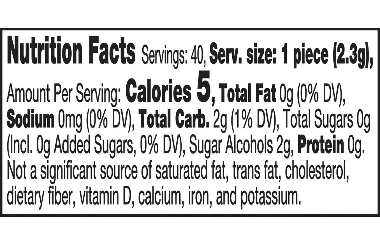 ICE BREAKERS Ice Cubes Sugar Free Chewing Gum, Bottle Grape, 40.0 each, 4 Bottles