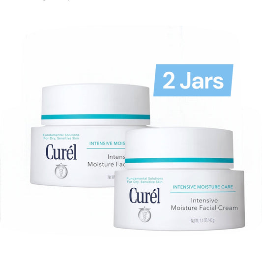 Curel Intensive Moisture Care Face Cream 40g 1.4 oz (2 Pack Bundle)
