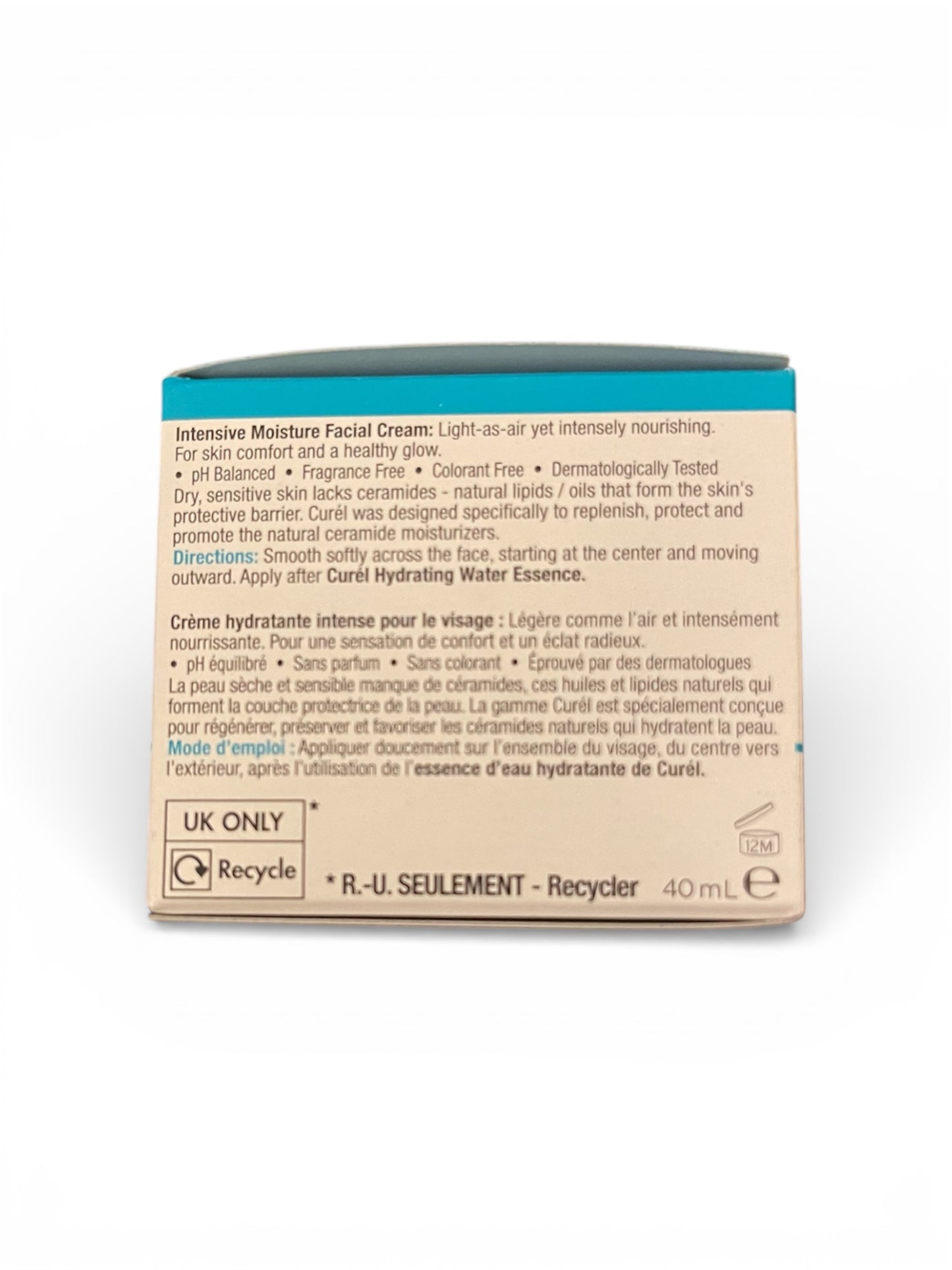 Curel Intensive Moisture Care Face Cream 40g 1.4 oz (2 Pack Bundle)