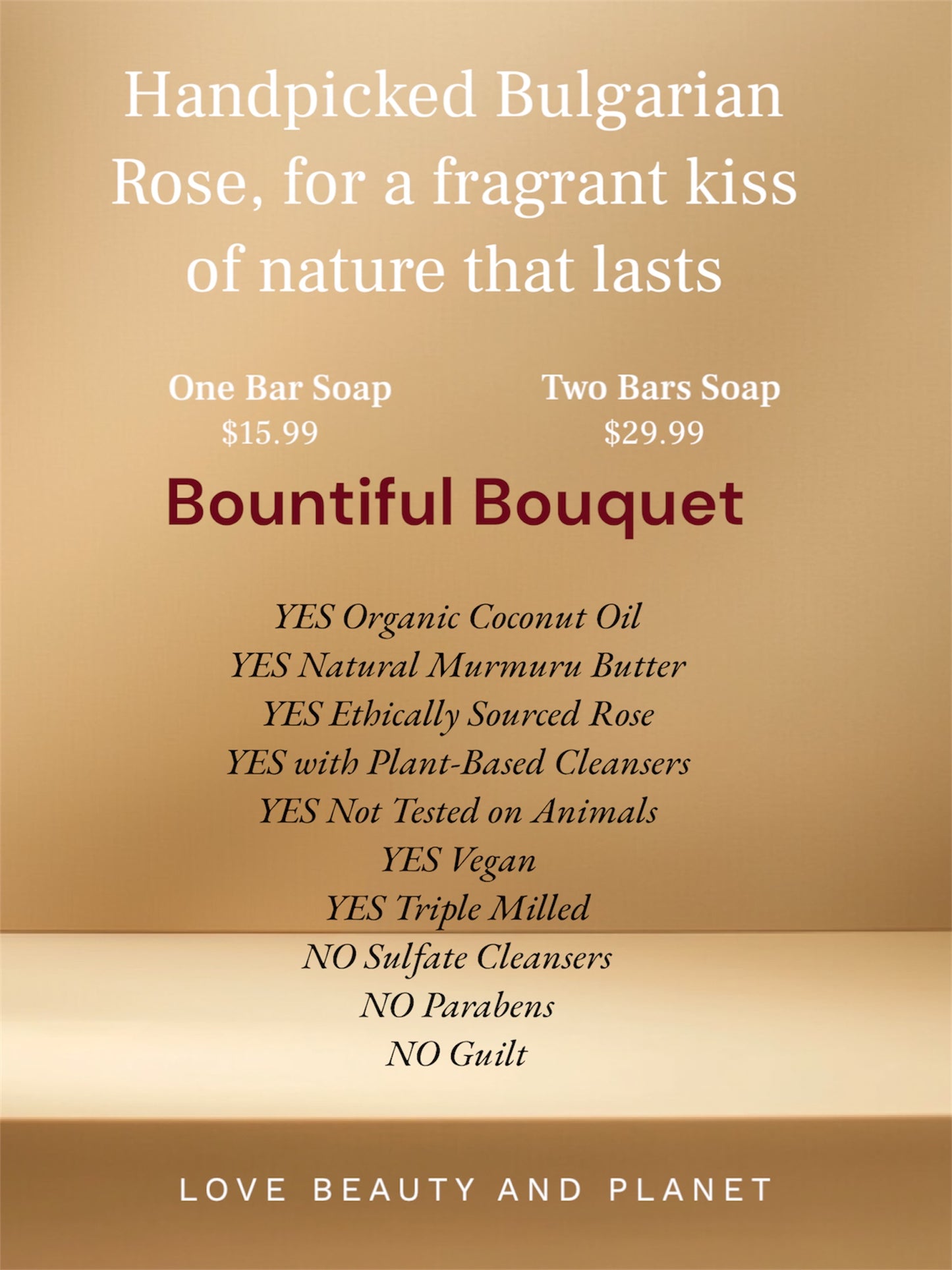 Love beauty and planet natural soap -  Handpicked Bulgarian rose beautiful bouquet